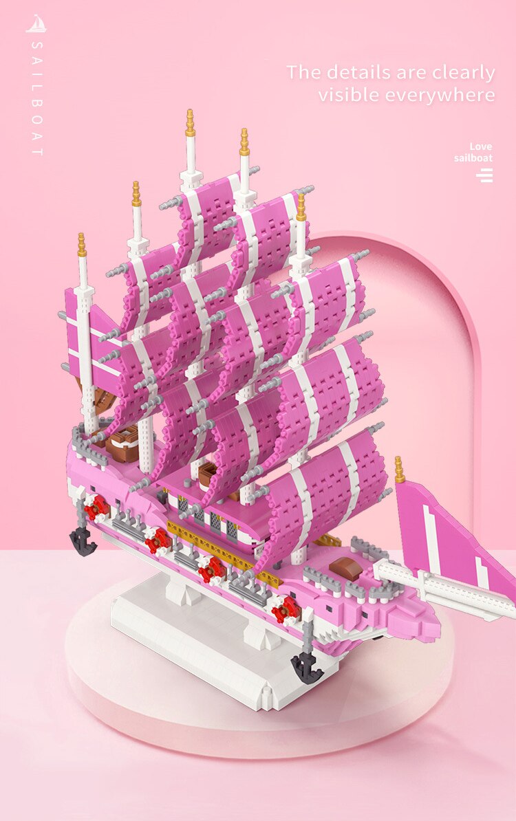 Rosa segelbåt