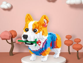 Welsh Corgi med ros