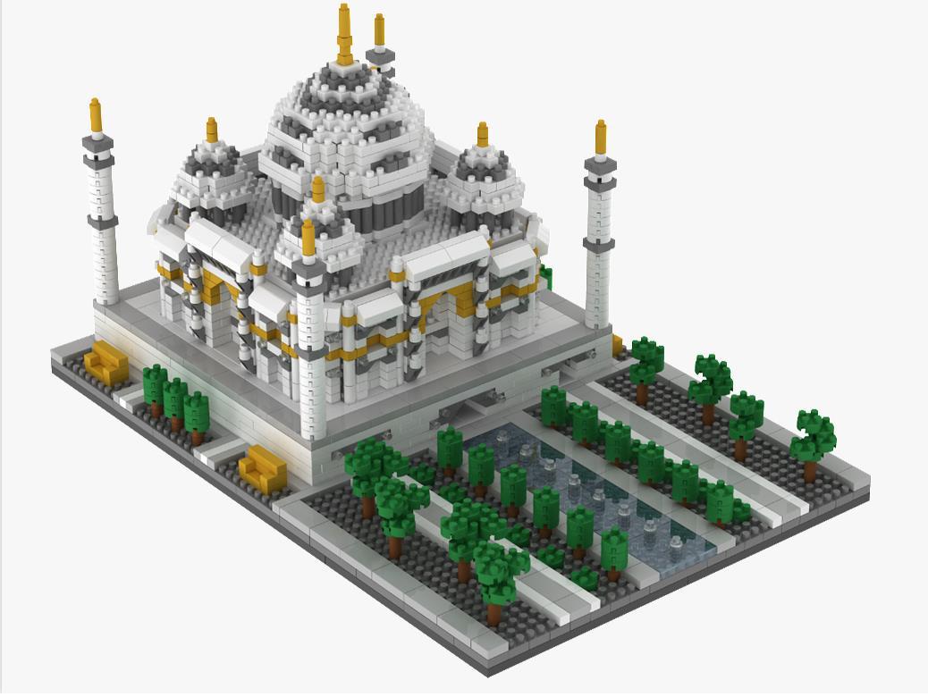 Taj Mahal med trädgård
