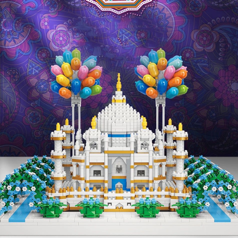 Taj Mahal med ballonger