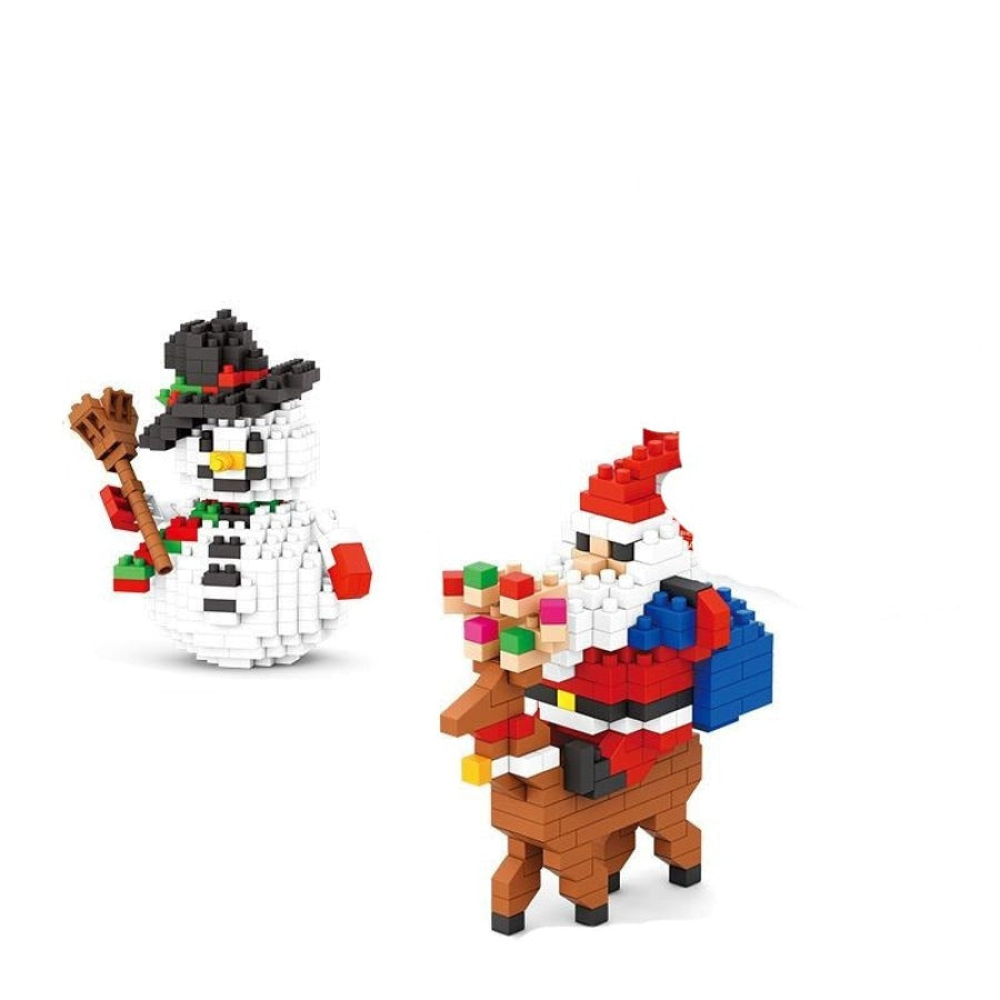 Mini Kerstman En Sneeuwpop Bouwblokjes